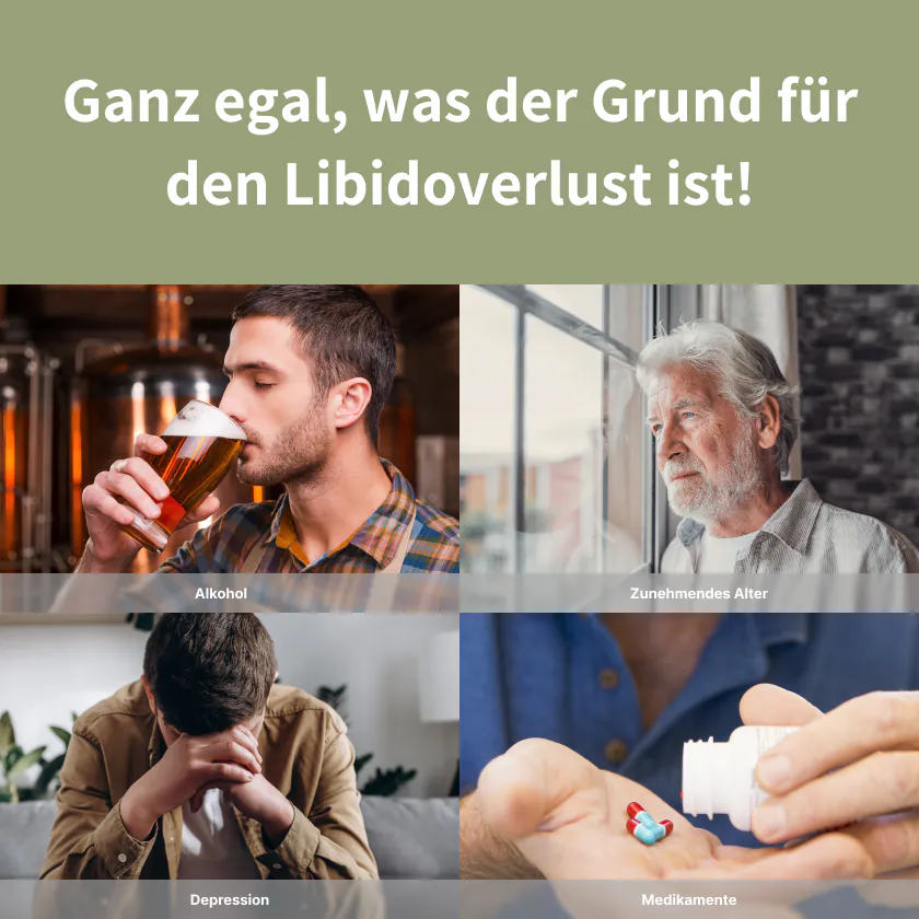 Ganz egal, was der Grund für den Libidoverlust ist – Alkohol, zunehmendes Alter, Depression, Medikamente