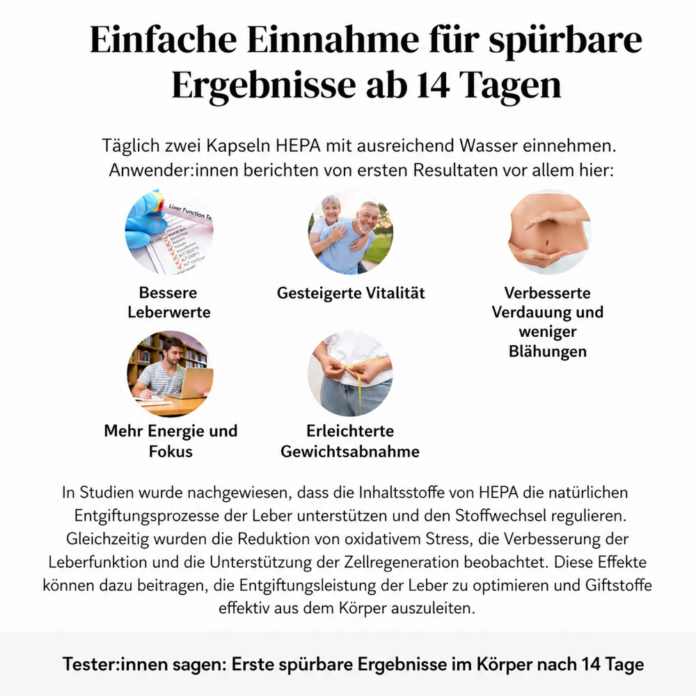 Hepa unterstützt die Entgiftung