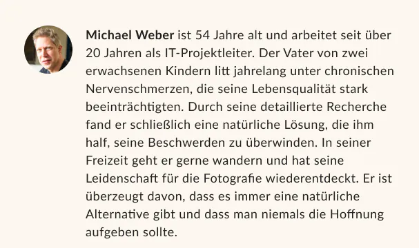 Michael Weber, 54, IT-Projektleiter und Vater von zwei erwachsenen Kindern